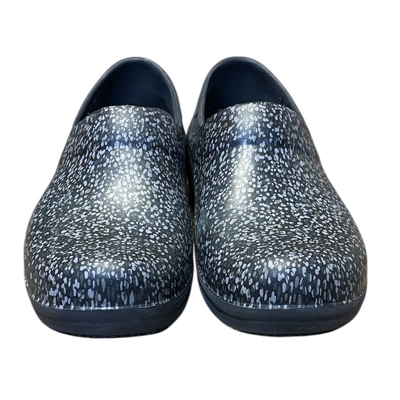 Crocs At Work Neria Pro II Clog Shoes Womens 9 Black Gray Speckle Slip on - Picture 3 of 9